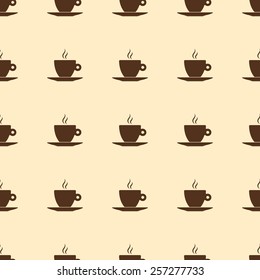 Seamless pattern with coffee cup
