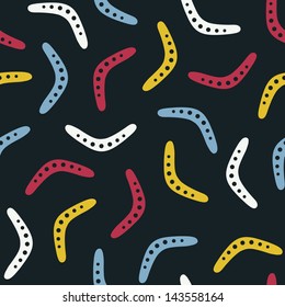 Seamless pattern with color boomerangs