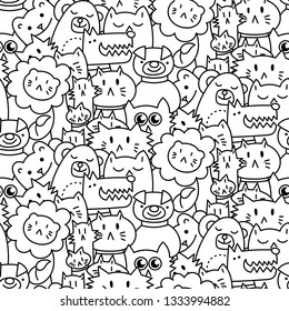 Handdrawn Illustrations Monster Doodle Style Vector Stock Vector ...