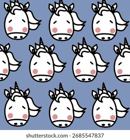 seamless pattern Cute unicorn