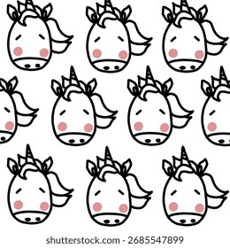 seamless pattern Cute unicorn