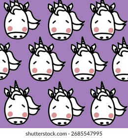 seamless pattern Cute unicorn