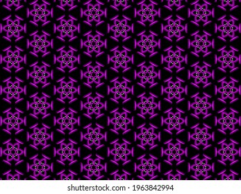 Seamless Pattern Damask Steel Purple Color
