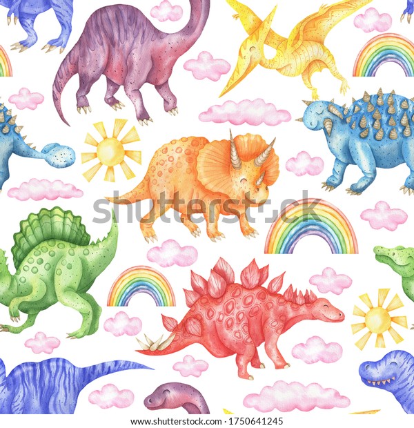 bright colored dinosaurs