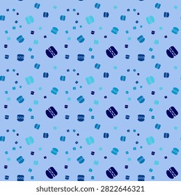 Seamless pattern featuring blue hamburger icons on a light blue backdrop.