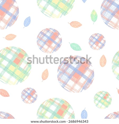 Seamless Pattern with Flower and Leaf Art Design on White Background 