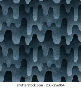 Seamless Pattern With Flowing Liquid. Hanging Drops. Molten Material. Hilly Landscape. Abstract Waves. Mucus, Snot. The Waves. Fog