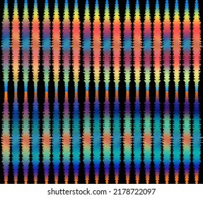 Seamless Pattern Folk Ethnic Abstract Art Tribal Embroidery And Mexican Style Print Ornament Chevron Aztec Tapestry Design Wallpaper Clothing Wrap Fabric Covering Textile Morocco Mandala Tie Dye