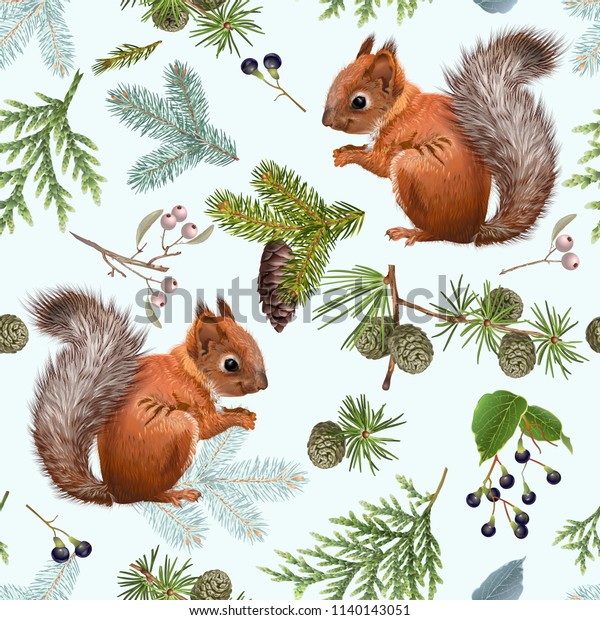 squirrel wrapping paper