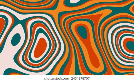 Seamless pattern with geometric background. Green red orange colored curve shapes. High quality