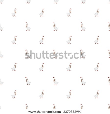 seamless pattern of goose with bows. cute vintage rustic pattern for children's bedding, pajamas, clothes, blankets.