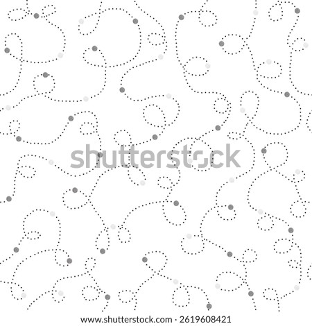  A seamless pattern with grey and white dashes and dots on a white and grey background