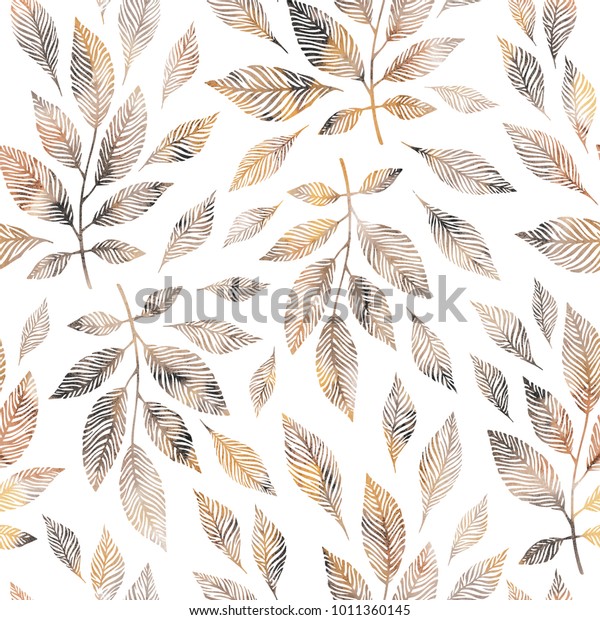 Seamless Pattern Hand Drawn Branches Stock Illustration 1011360145