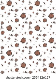 Seamless pattern with hand drawn dots