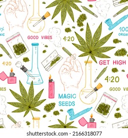 Seamless pattern and hand