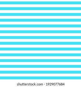 Seamless Pattern Of Horizontal White And Blue Stripes.
