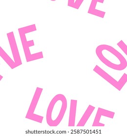 Seamless pattern of illustrations of the word 