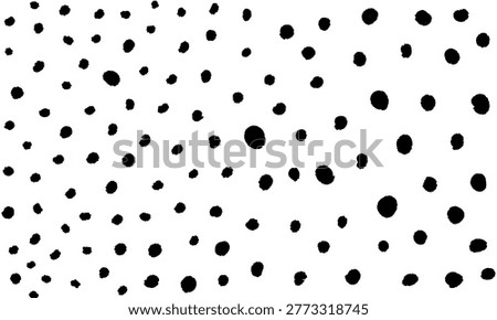 A seamless pattern of large and small black polka dots. Abstract background. 