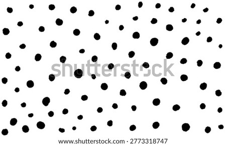 A seamless pattern of large and small black polka dots. Abstract background. 