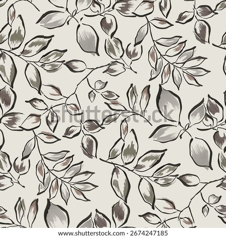 seamless pattern leaves background for digital print 