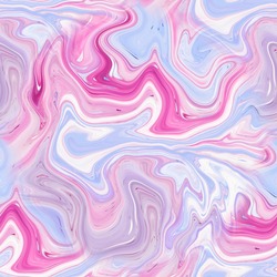 Seamless Pattern With Liquid And Fluid Marble Texture, Colourful Pastel Paint, Mix Colors, Abstract Background.