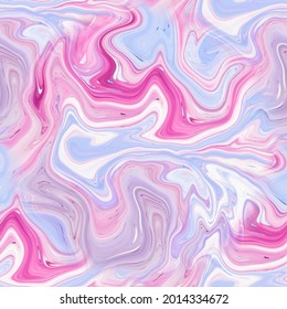 Seamless pattern with liquid and fluid marble texture, colourful pastel paint, mix colors, abstract background.