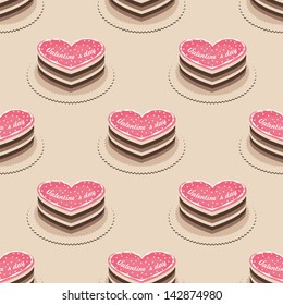 seamless pattern with many cake