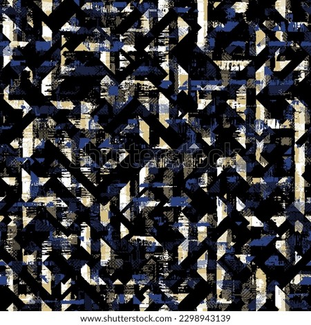 Seamless pattern. Modern stylish abstract texture. Geometric brush effect design and pattern for textile