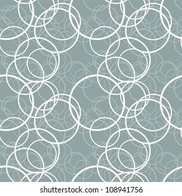 Seamless pattern with overlapping rings. Raster illustration