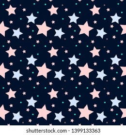 Seamless Pattern Pastel Pink Green Stars Stock Illustration 1399133363 ...