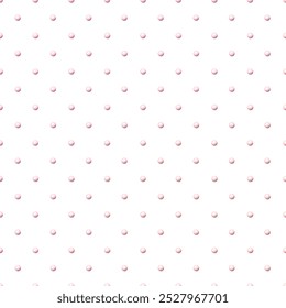 Seamless pattern with pink perls. Polka dot print. Hand drawn watercolor illustration. Companion fabric with delicate children's print. Simple ornament for girly themes. Template for wrapping, cover.
