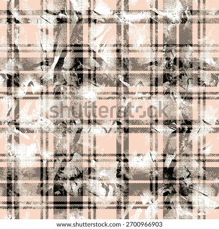 Seamless pattern. Plaid pattern .Modern stylish abstract texture. Geometric brush effect design and pattern for textile.