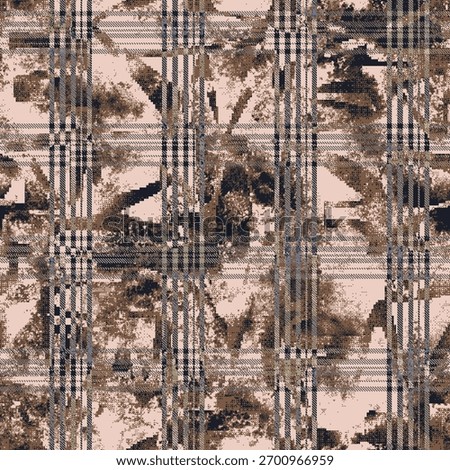 Seamless pattern. Plaid pattern .Modern stylish abstract texture. Geometric brush effect design and pattern for textile.