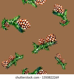 Seamless pattern with plants