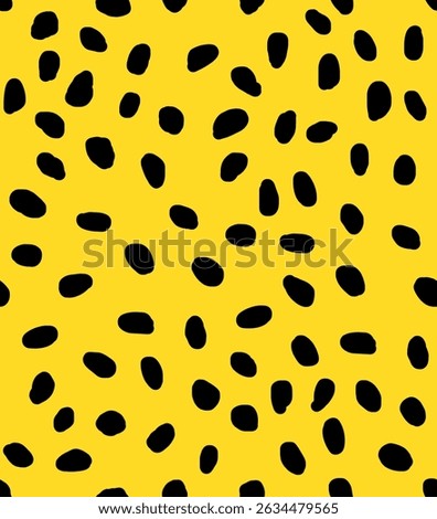seamless pattern polka dots passion fruit seeds