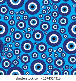 Seamless Pattern Print Greek Turkish Eye