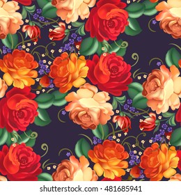 Seamless Pattern In Russian Traditional Style.