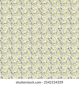 A seamless pattern showcasing soft swirling shapes in blue, yellow, and white, creating a gentle flow and inviting textures. This elegant design is perfect for applications, including wallpapers - Powered by Shutterstock