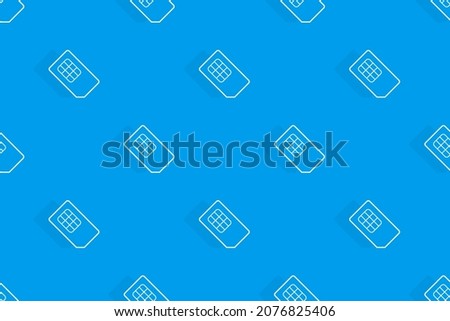 Seamless pattern of sim cards. Background on the theme of mobile communications.