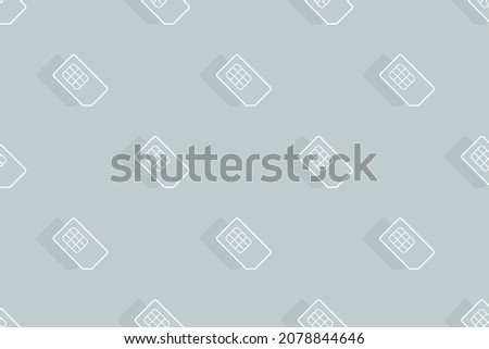 Seamless pattern of sim cards. Background on the theme of mobile communications.