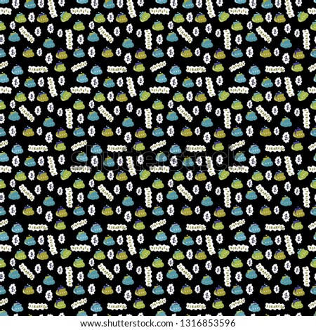 Seamless pattern Simple Set of Money Related Line Icons. Contains such Icons as business symbols. Editable Stroke. Finance elements on black, white and blue colors.