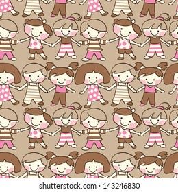 Seamless Pattern Small Cartoon Children Stock Illustration 143246830