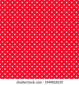 Seamless pattern with small white dots on a red background.
