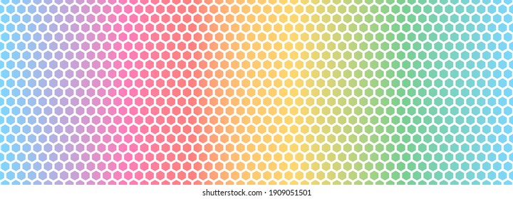 Seamless Pattern Of The Spectrum Color Hexagons
