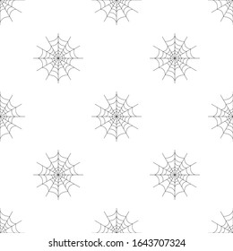 Seamless Pattern Spider Web On White Stock Vector (Royalty Free ...