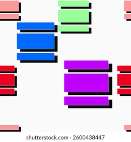 Seamless Pattern striped box various colors with white background by Vectrace