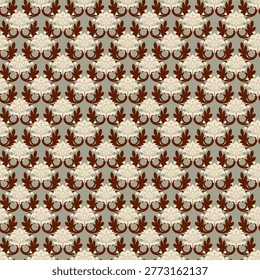 A seamless pattern in a subdued color scheme in a Gothic style. A knightly aesthetic in a flat style. Digital illustration.