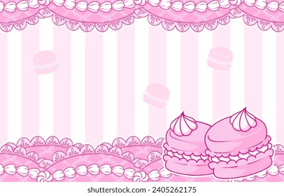 Seamless pattern with sweet cake