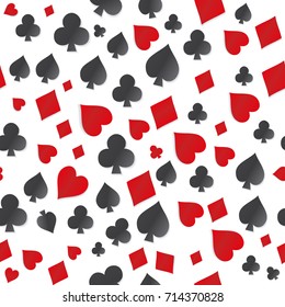 Seamless Pattern Symbol Playing Cards Seamless Stock Illustration 