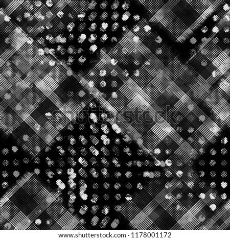 Seamless pattern tartan design. Creative background with stripes and watercolor effect. Textile print for bed linen, jacket, package design, fabric and fashion concepts.